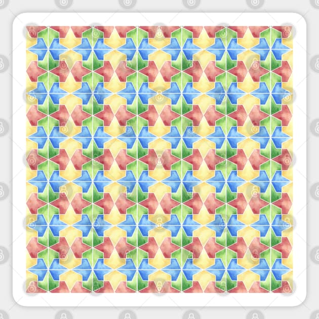 Islamic geometric pattern #14 Sticker by GreekTavern